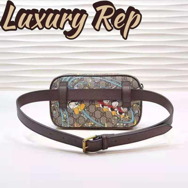 Replica Gucci Unisex Disney x Gucci Donald Duck Print Belt Bag Leather Interlocking G 7