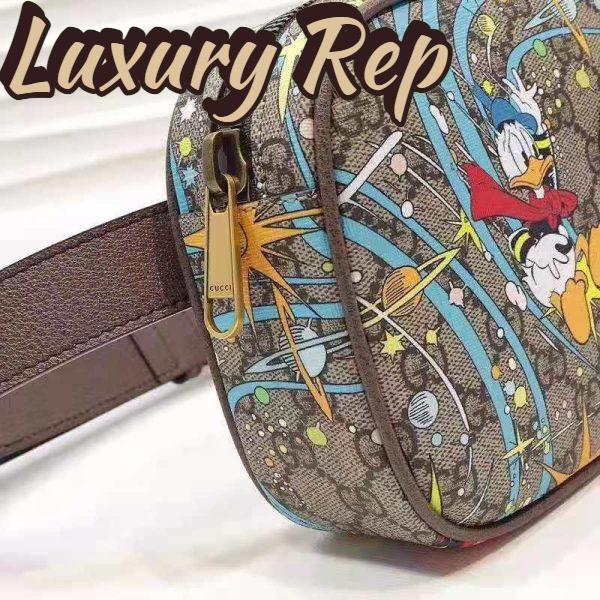Replica Gucci Unisex Disney x Gucci Donald Duck Print Belt Bag Leather Interlocking G 10
