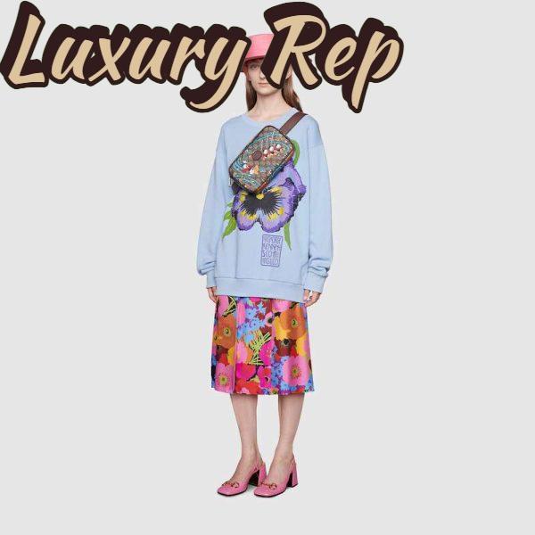 Replica Gucci Unisex Disney x Gucci Donald Duck Print Belt Bag Leather Interlocking G 12