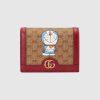 Replica Gucci Unisex Doraemon x Gucci Bi-Fold Wallet Beige/Ebony Mini GG Supreme Canvas 7