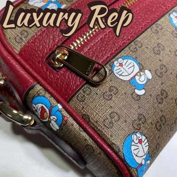Replica Gucci Unisex Doraemon x Gucci Mini Bag Beige/Ebony Mini GG Supreme Canvas 10