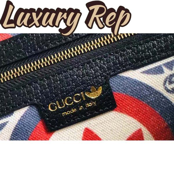 Replica Gucci Unisex GG Adidas x Gucci Small Shoulder Bag Black Leather Green Red Web 11