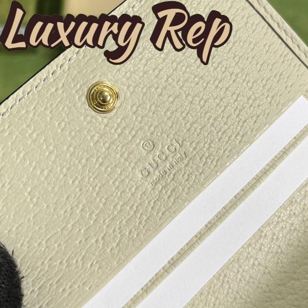 Replica Gucci Unisex GG Animals Print Card Case Wallet Beige Ebony GG Supreme Canvas 11