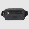 Replica Gucci Unisex GG Black Belt Bag Black/Grey Soft GG Supreme