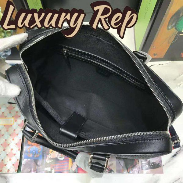 Replica Gucci Unisex GG Black Briefcase Black/Grey GG Supreme Canvas 7