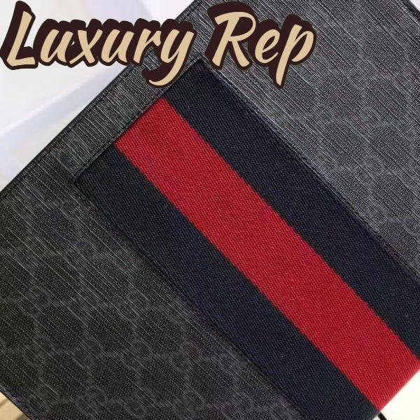 Replica Gucci Unisex GG Black Pouch Black Grey GG Supreme Canvas Blue Red Web 8