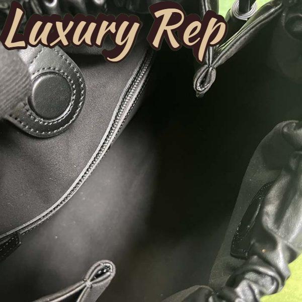 Replica Gucci Unisex GG Deco Medium Tote Bag Black Quilted Leather Interlocking G 10