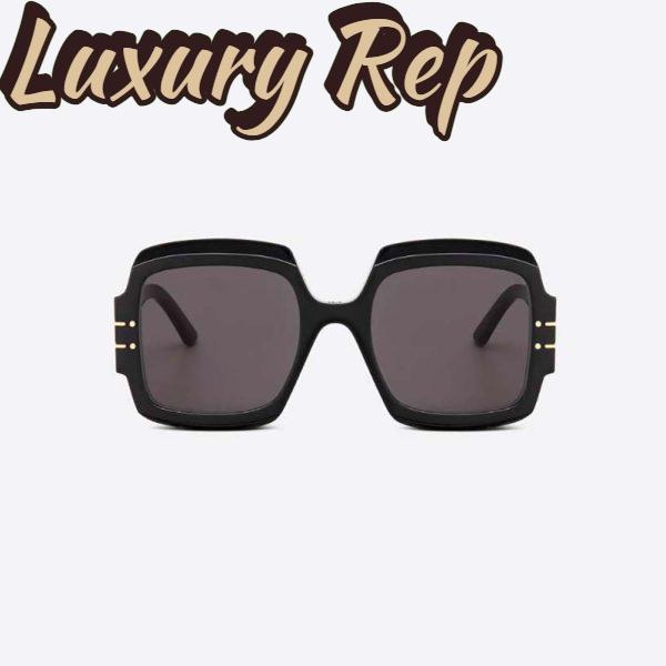 Replica Dior Women DiorSignature S1U Black Square Sunglasses