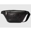 Replica Gucci Unisex GG Embossed Belt Bag Black GG Embossed Leather 11