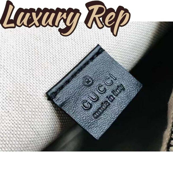 Replica Gucci Unisex GG Embossed Belt Bag Black Tonal Leather 11