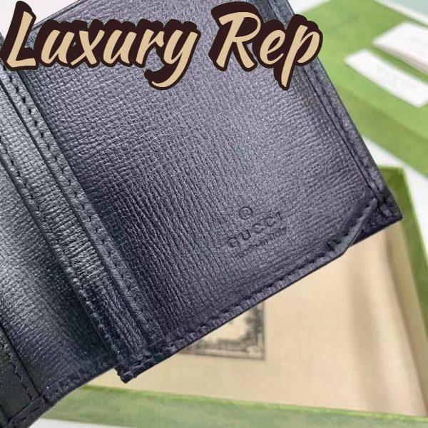 Replica Gucci Unisex GG Long Wallet Interlocking G Black GG Supreme Canvas 11