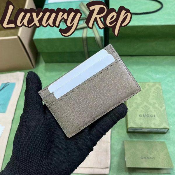 Replica Gucci Unisex GG Marmont Card Case Wallet Taupe Leather Double G Marmont 4