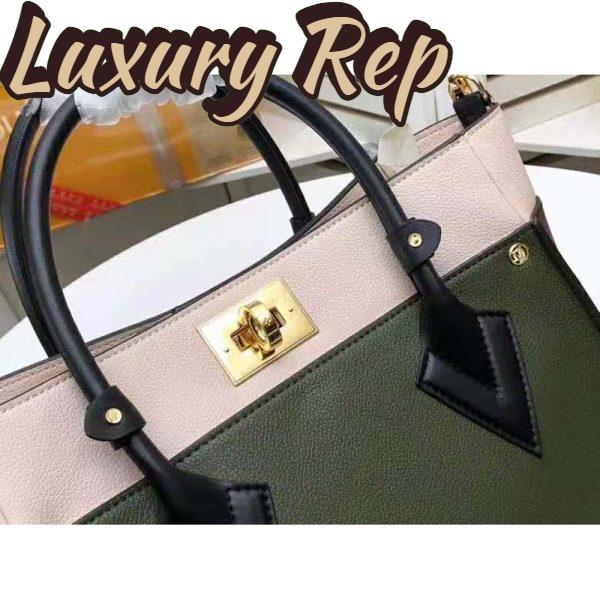 Replica Louis Vuitton LV Women On My Side Tote Bag Small-Grained Calfskin Monogram Canvas 8