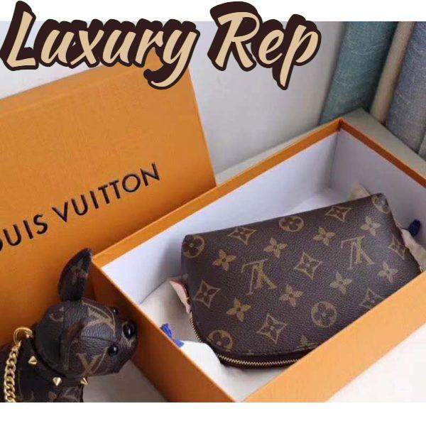 Replica Louis Vuitton LV Women Cosmetic Pouch in Monogram Canvas-Brown 6