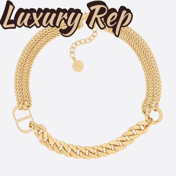 Replica Dior Women 30 Montaigne Necklace Gold-Finish Metal