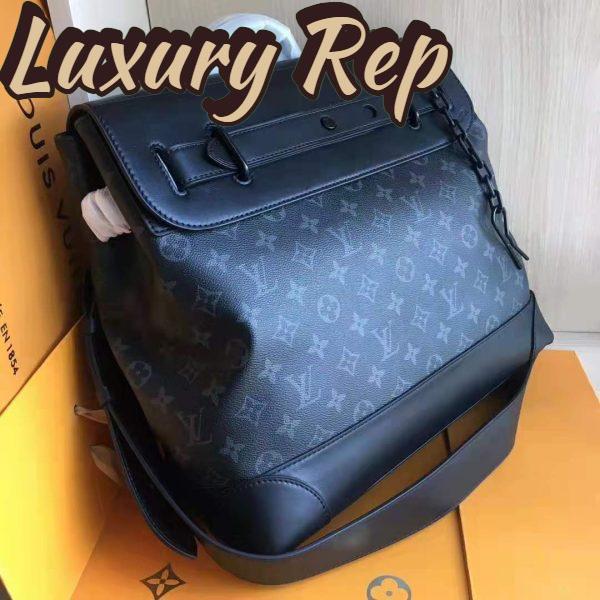 Replica Louis Vuitton LV Men Steamer PM Bag in Monogram Eclipse Coated Canvas-Black 4