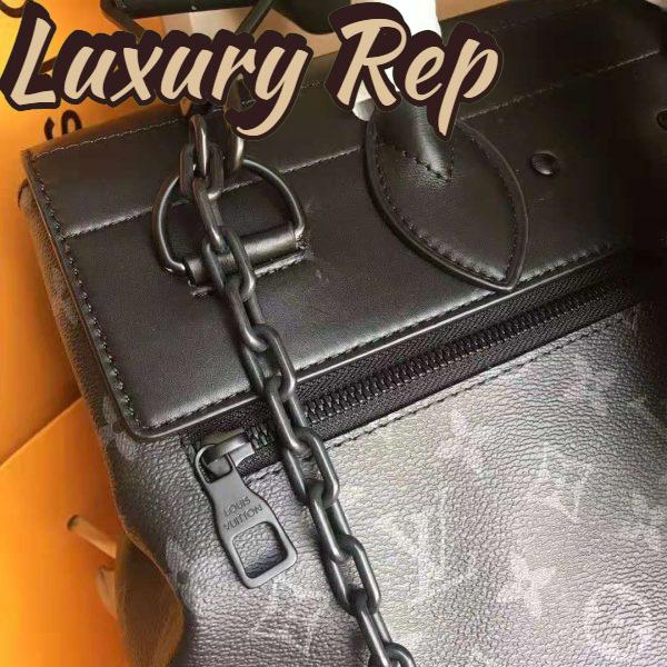 Replica Louis Vuitton LV Men Steamer PM Bag in Monogram Eclipse Coated Canvas-Black 8