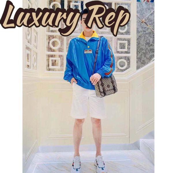 Replica Gucci Unisex GG Messenger Bag Beige Ebony GG Supreme Canvas Leather 12