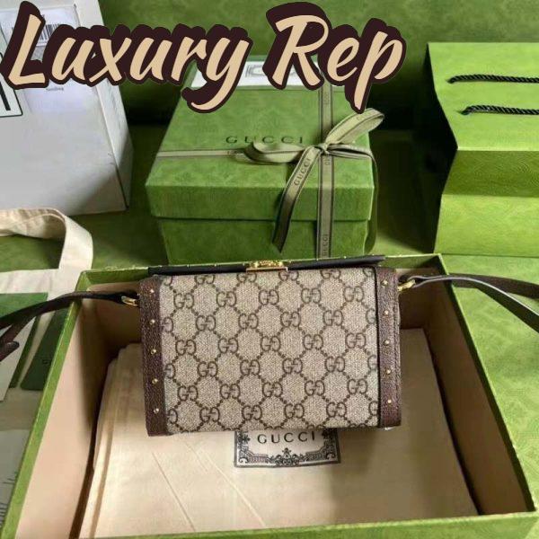 Replica Gucci Unisex GG Mini Bag Beige Ebony GG Supreme Canvas 3