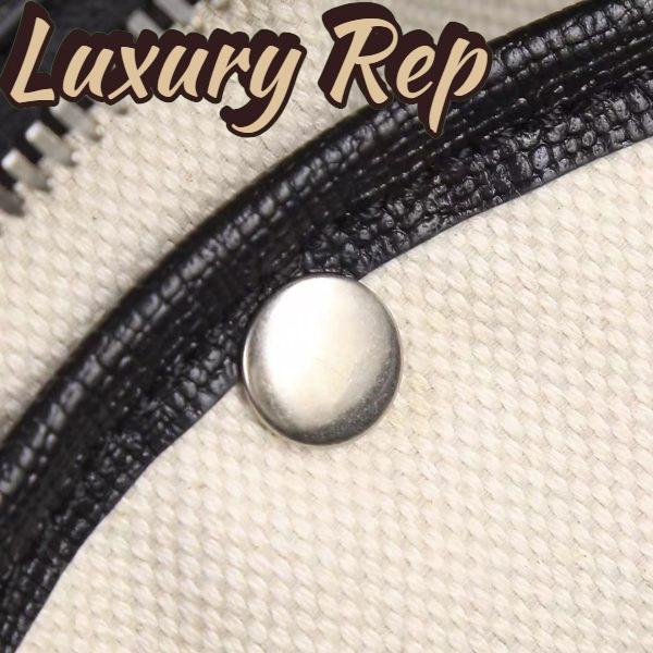 Replica Gucci Unisex GG Mini Bag Interlocking G Black GG Supreme Canvas Leather 11