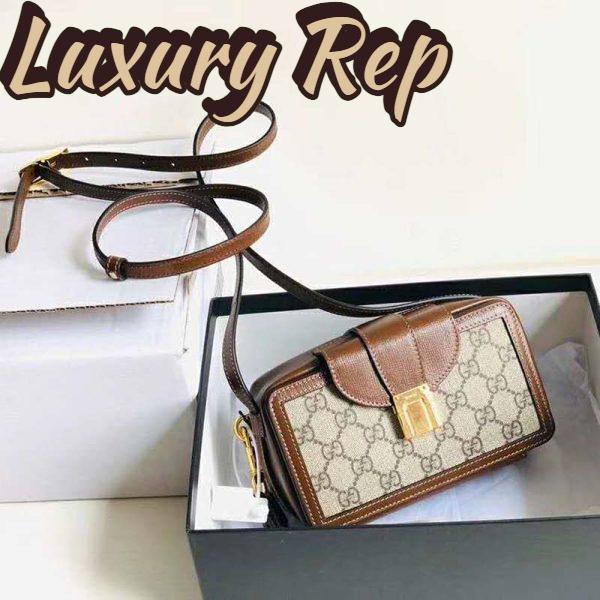 Replica Gucci Unisex GG Mini Bag with Clasp Closure GG Supreme Canvas 3