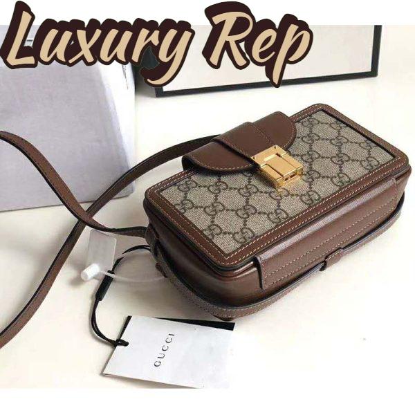 Replica Gucci Unisex GG Mini Bag with Clasp Closure GG Supreme Canvas 4