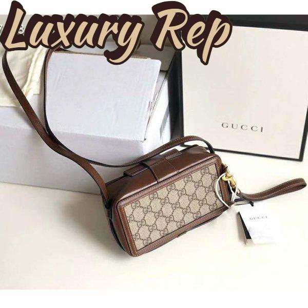 Replica Gucci Unisex GG Mini Bag with Clasp Closure GG Supreme Canvas 5