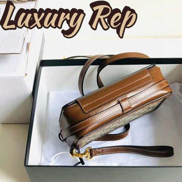 Replica Gucci Unisex GG Mini Bag with Clasp Closure GG Supreme Canvas 6
