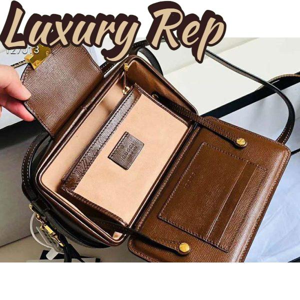 Replica Gucci Unisex GG Mini Bag with Clasp Closure GG Supreme Canvas 11