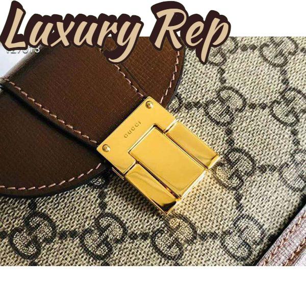 Replica Gucci Unisex GG Mini Bag with Clasp Closure GG Supreme Canvas 12