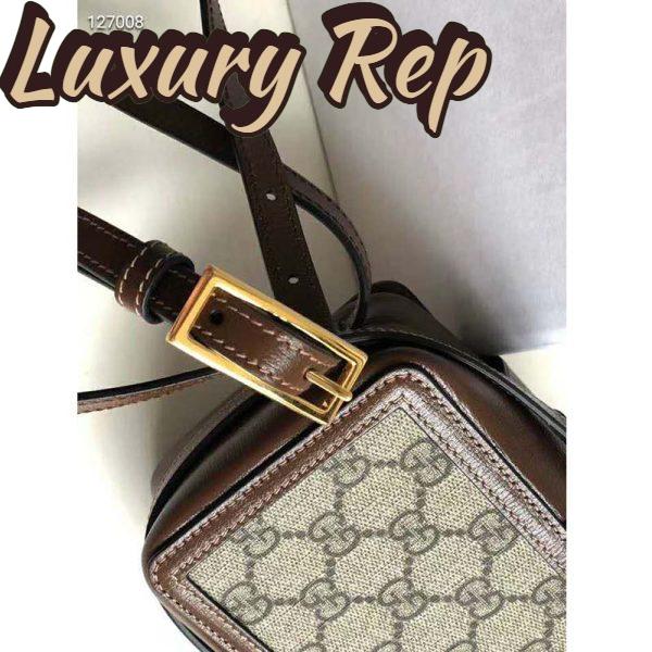 Replica Gucci Unisex GG Mini Bag with Clasp Closure GG Supreme Canvas 16