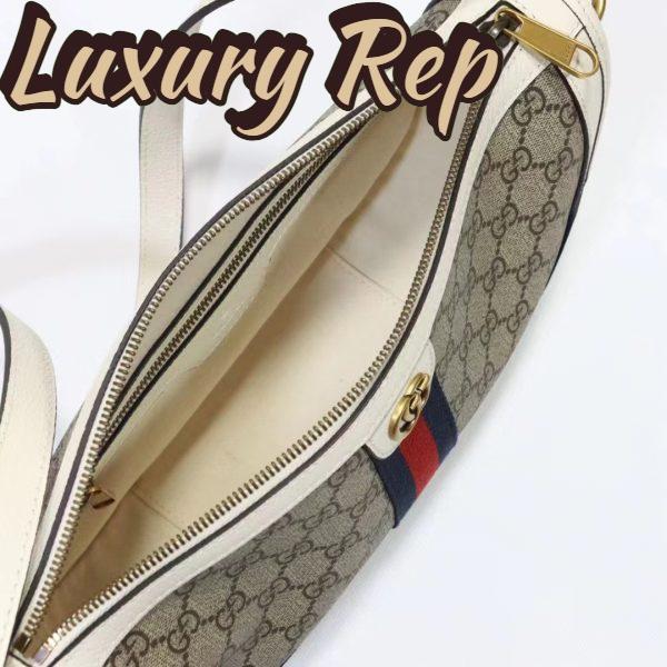 Replica Gucci Unisex GG Ophidia Large Shoulder Bag Beige Ebony GG Supreme Canvas 8