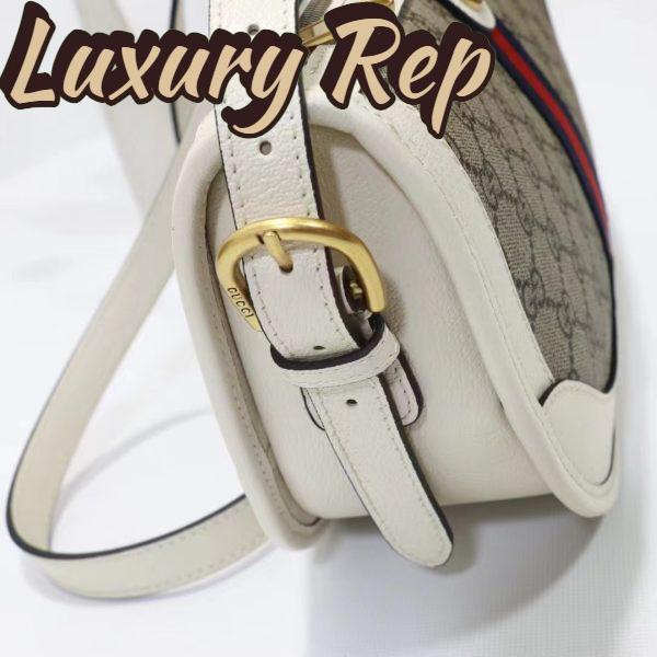 Replica Gucci Unisex GG Ophidia Large Shoulder Bag Beige Ebony GG Supreme Canvas 10