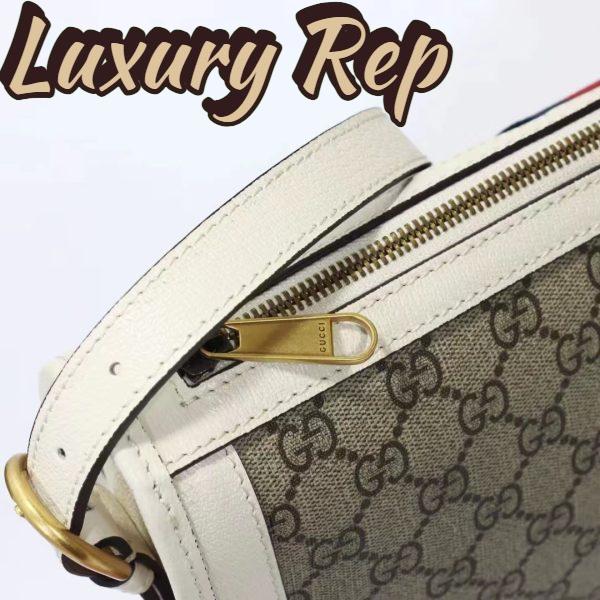 Replica Gucci Unisex GG Ophidia Large Shoulder Bag Beige Ebony GG Supreme Canvas 11