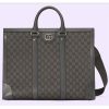 Replica Gucci Unisex GG Ophidia Large Shoulder Bag Beige Ebony GG Supreme Canvas 14