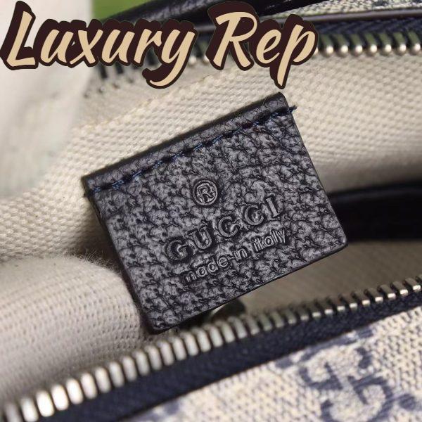 Replica Gucci Unisex GG Shoulder Bag Beige Blue GG Supreme Canvas Interlocking G 13