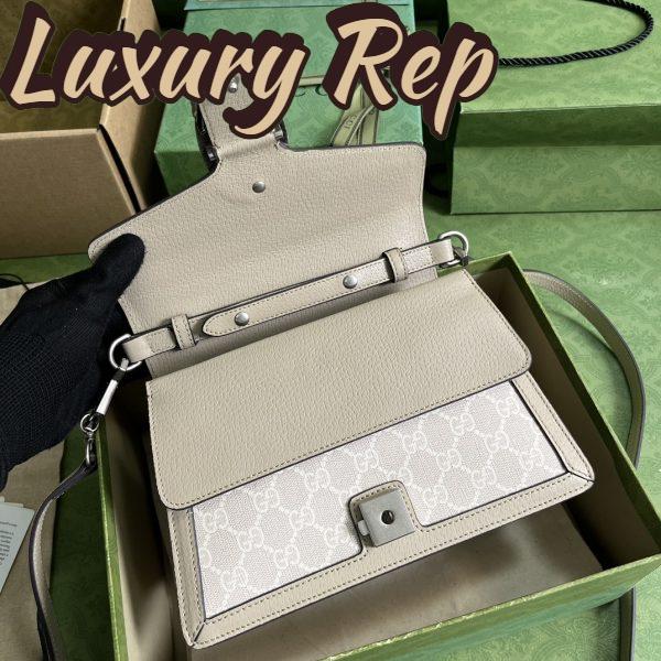 Replica Gucci Unisex GG Small Dionysus Top Handle Bag Beige White Supreme Canvas 6