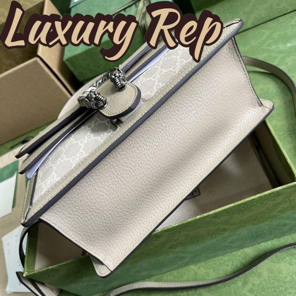 Replica Gucci Unisex GG Small Dionysus Top Handle Bag Beige White Supreme Canvas 7