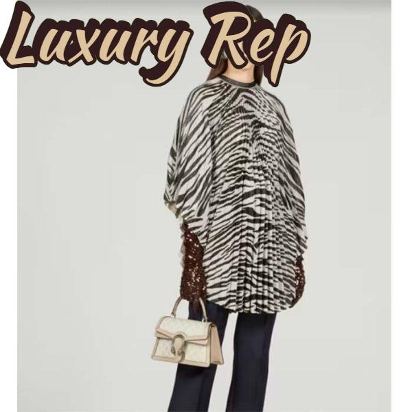Replica Gucci Unisex GG Small Dionysus Top Handle Bag Beige White Supreme Canvas 13