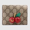 Replica Gucci Unisex GG Supreme Messenger Bag Beige Ebony GG Supreme Canvas 15
