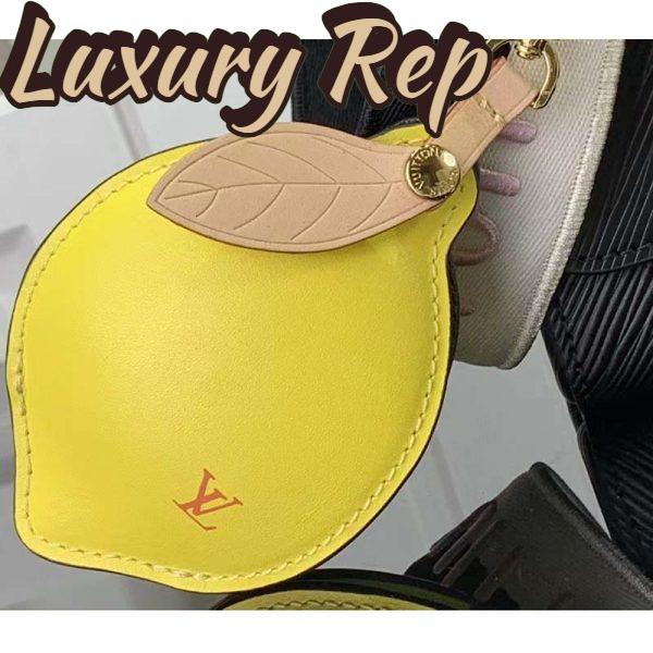 Replica Louis Vuitton LV Women Twist MM Lemon Handbag Black Epi Grained Cowhide 9