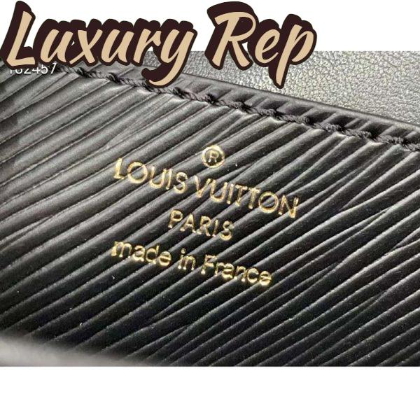Replica Louis Vuitton LV Women Twist MM Lemon Handbag Black Epi Grained Cowhide 11