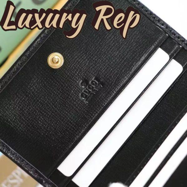 Replica Gucci Unisex Horsebit 1955 Card Case Wallet Black Leather Five Cards Slots 11