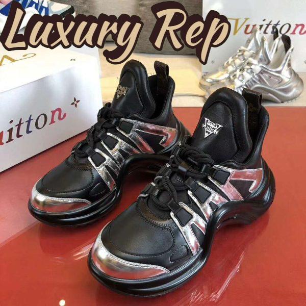 Replica Louis Vuitton Women LV Archlight Sneaker Leather Technical Fabrics-Black 3