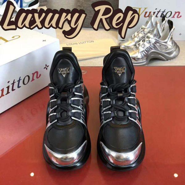 Replica Louis Vuitton Women LV Archlight Sneaker Leather Technical Fabrics-Black 4