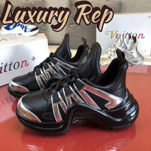 Replica Louis Vuitton Women LV Archlight Sneaker Leather Technical Fabrics-Black 5