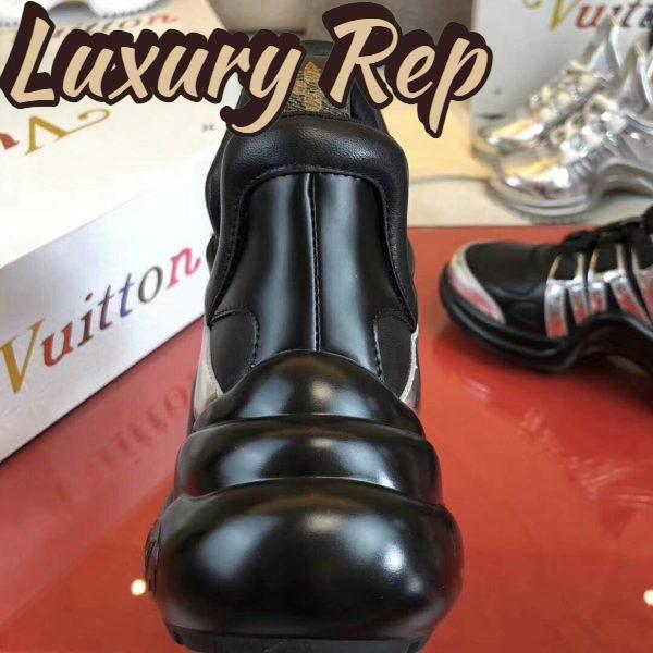 Replica Louis Vuitton Women LV Archlight Sneaker Leather Technical Fabrics-Black 7