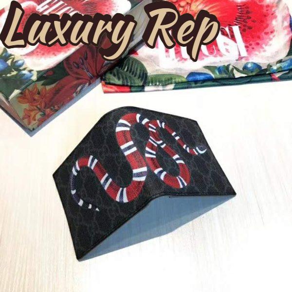 Replica Gucci Unisex Kingsnake Print GG Supreme Wallet GG Supreme Canvas 5