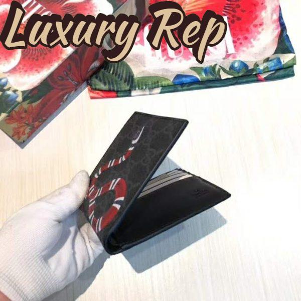 Replica Gucci Unisex Kingsnake Print GG Supreme Wallet GG Supreme Canvas 7