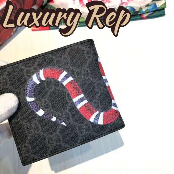 Replica Gucci Unisex Kingsnake Print GG Supreme Wallet GG Supreme Canvas 8
